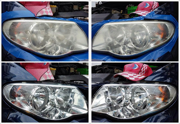 Clear protective coating on headlights Cracking?